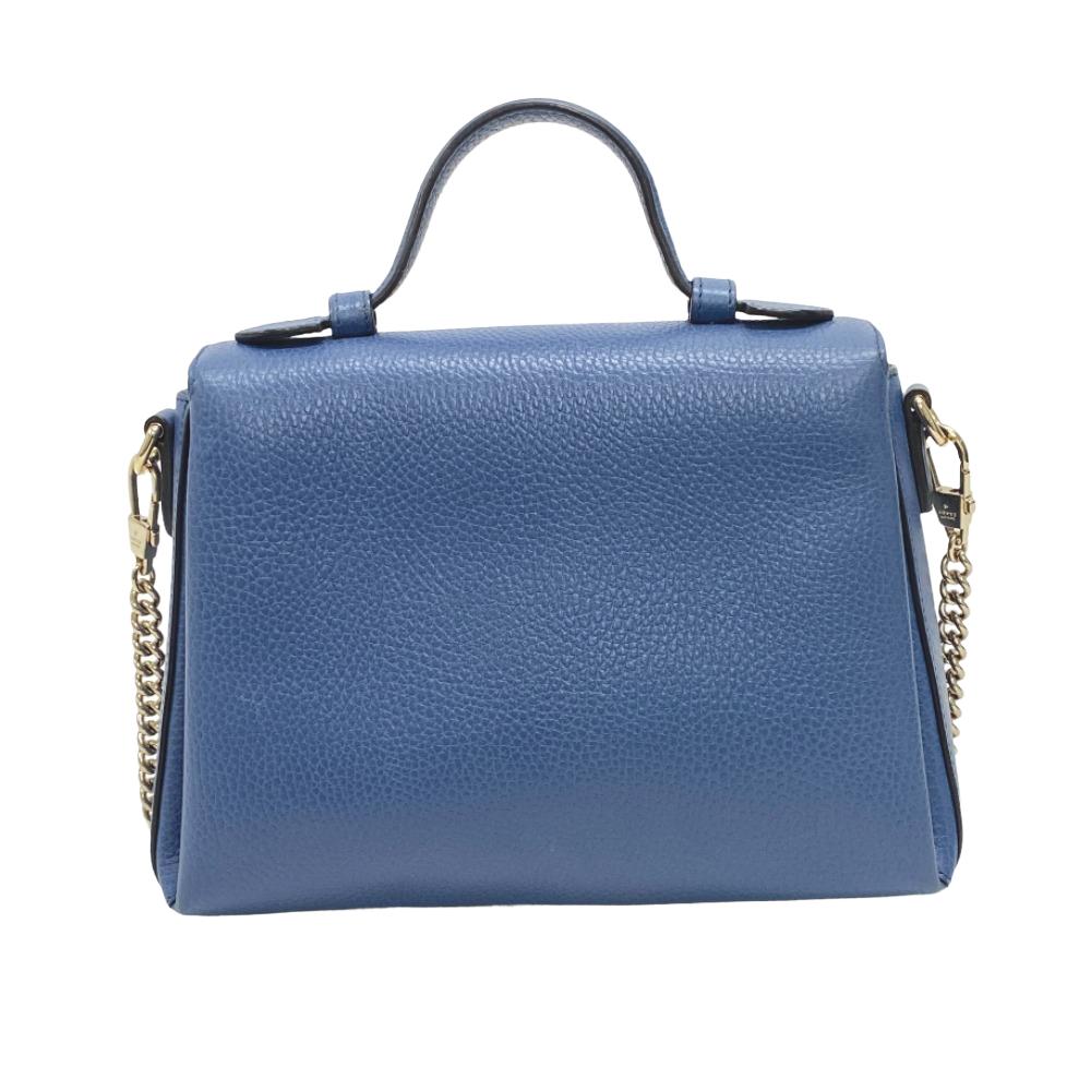 Gucci 2WAY Leather Blue Shoulder Bag
