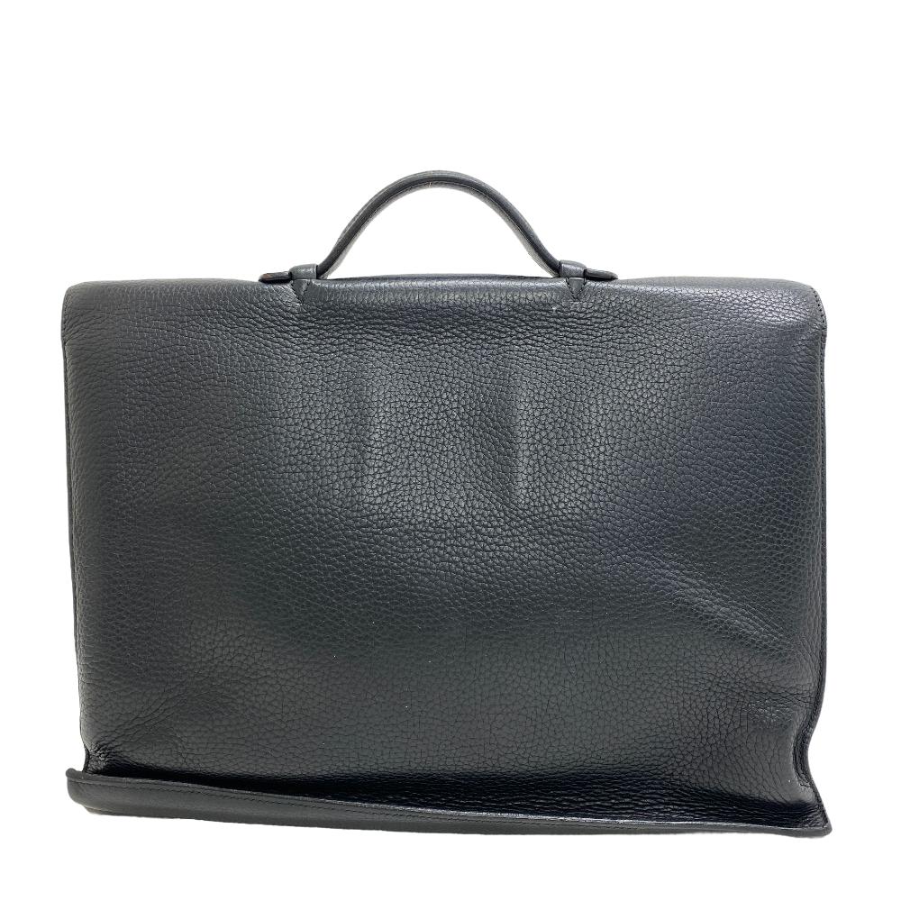 Hermes Business Bag Taurillon Clemence Sac Adepeche Black Travel Bag