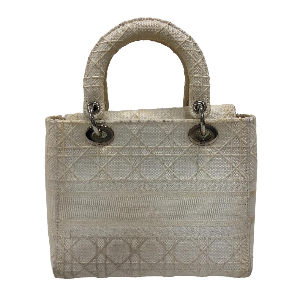 Dior Handbag Way Lady Canage Women Canvas White Travel Bag