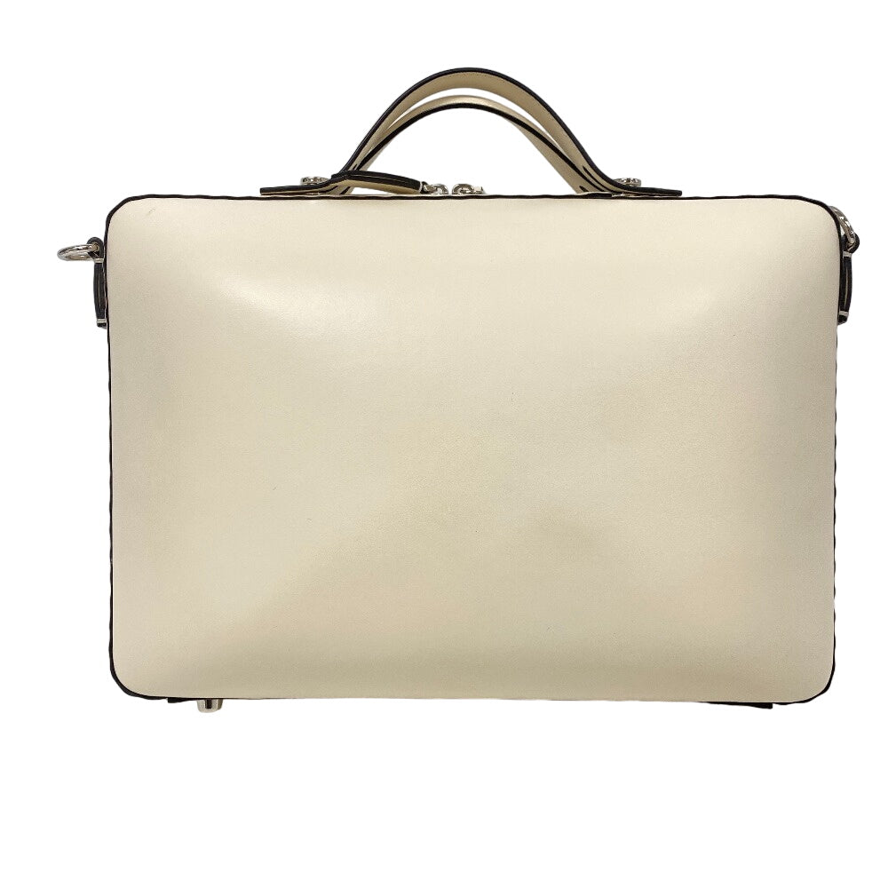 Fendi Handbag 7Vv156 Ivory Suitcase Women Leather Travel Bag