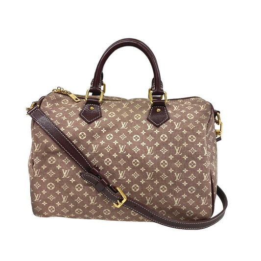 Louis Vuitton M56704 sepia Leather Canvas Handbag