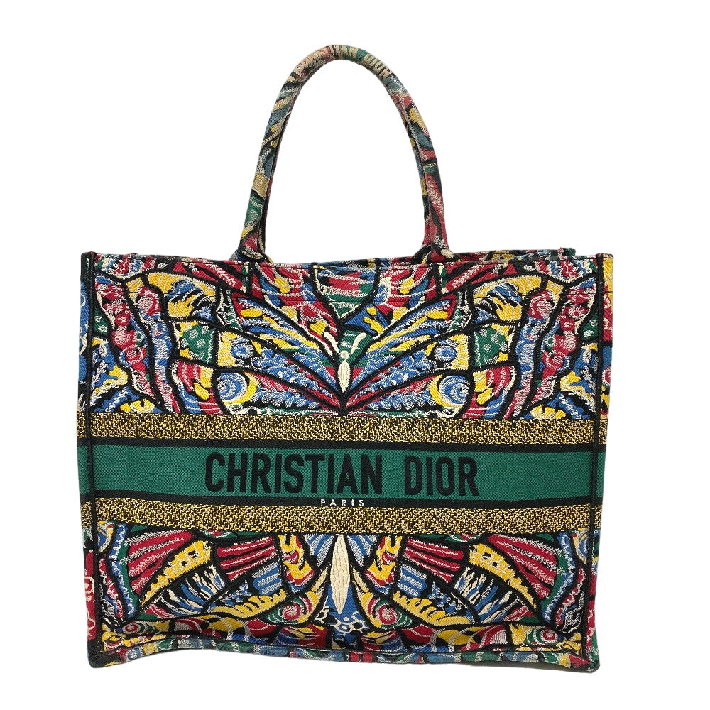 Dior Christian Tote Bag Multicolor Book Tote Women Canvas Large