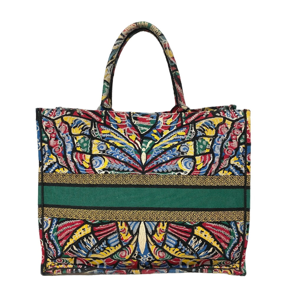 Dior Christian Tote Bag Multicolor Book Tote Women Canvas Large