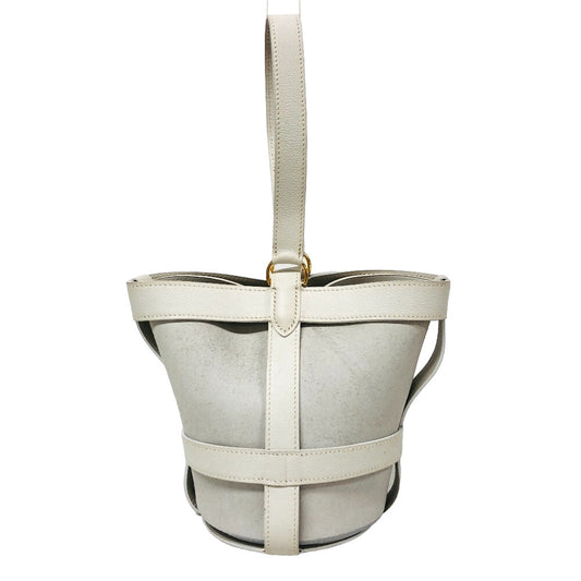 Hermes Handbag Vogarribar Musardine Leather White Travel Bag