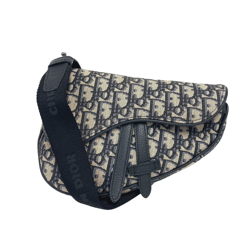 Dior Christian Sling Bag Navy Oblique Saddle Bag Canvas Travel Bag