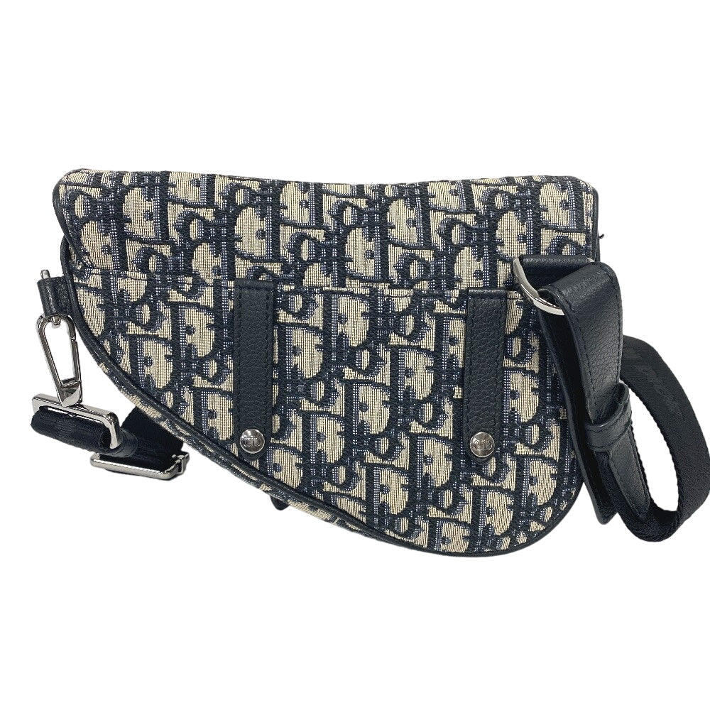 Dior Christian Sling Bag Navy Oblique Saddle Bag Canvas Travel Bag
