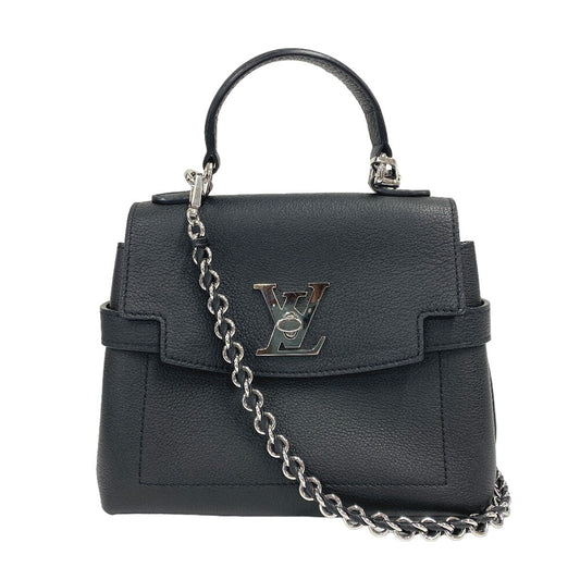 Louis Vuitton M20997 2WAY turn lock Rock Leather Black Mini Shoulder Bag