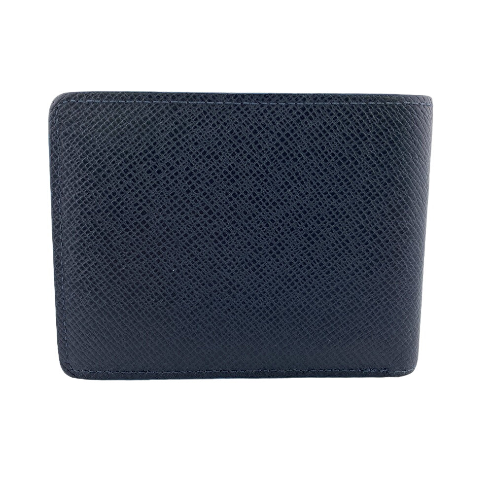 Louis Vuitton Bill Compartment M30381 Taiga Portefeuille Leather Navy Handbag