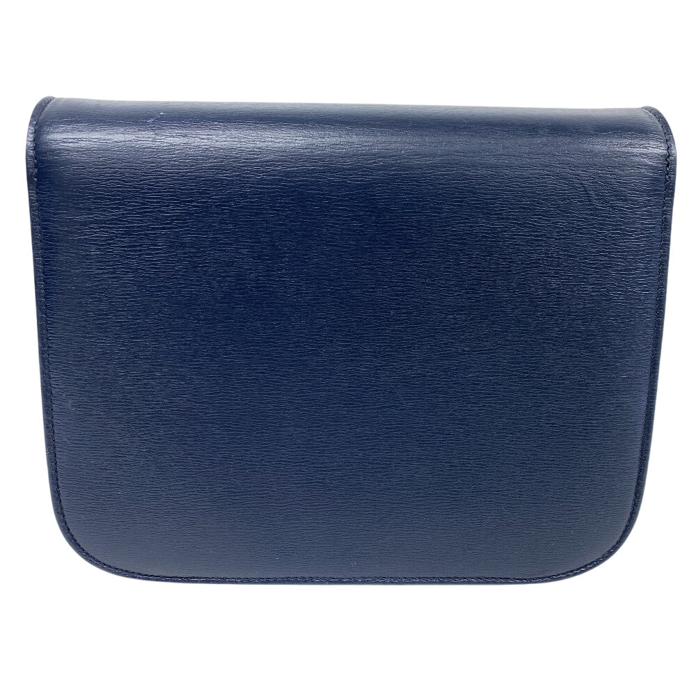 Shoulder Bag Navy Classic Box Women Leather Medium