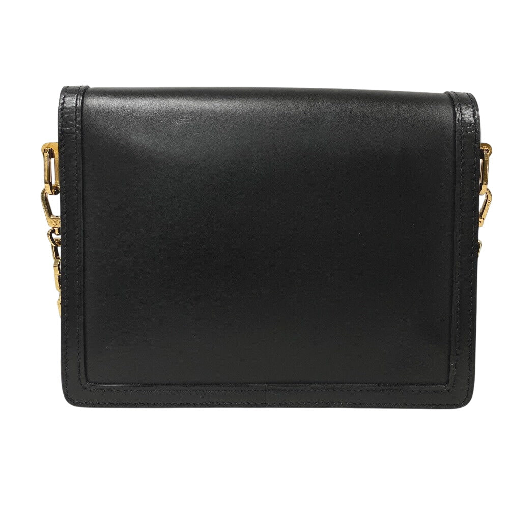 Louis Vuitton M55821 Lock Dauphine MM Leather Black Shoulder Bag