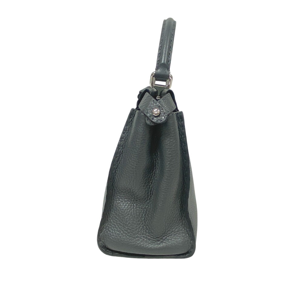 Fendi Handbag 2Way Shoulder Bag Celeria Peek Boo Regular Leather Gray