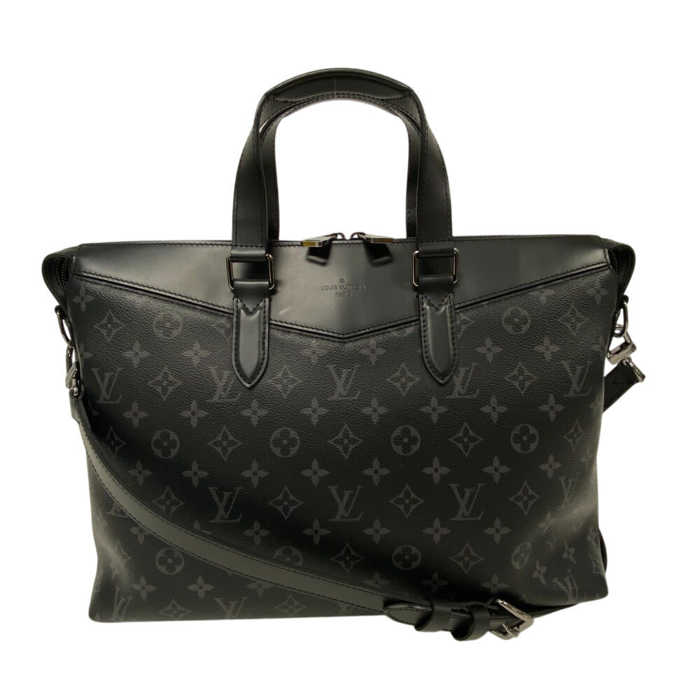 Louis Vuitton Briefcase M40566 Eclipse Explorer Monogram Leather Black Shoulder Bag
