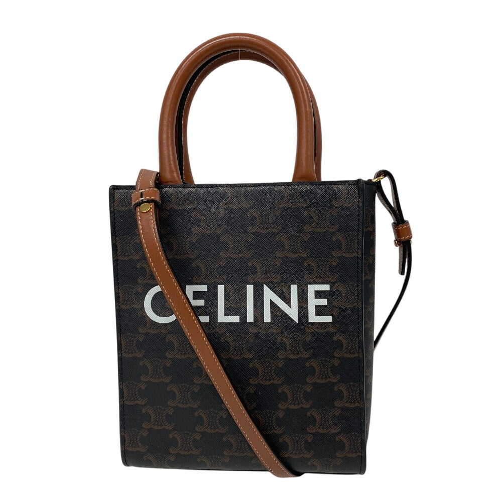 Shoulder Bag Pvc, Triomphe Vertical Cover Women Leather Black