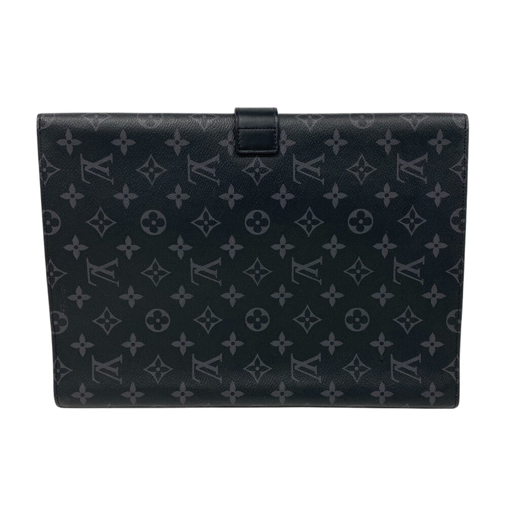 Louis Vuitton Briefcase Documents Eclipse Portodocument Frank Monogram Leather Black Handbag