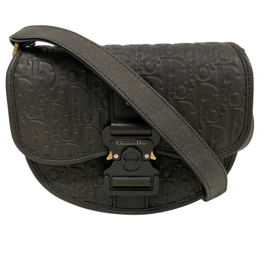 Dior Christian Shoulder Bag Gallop Women Leather Brown