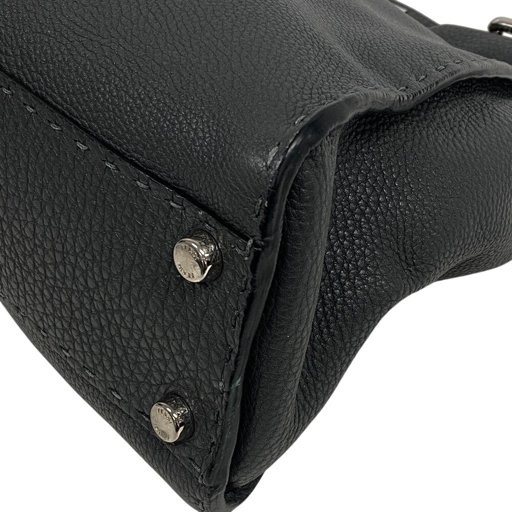 Fendi Handbag 8Bn226 Calfskin Peekaboo Gray Travel Bag