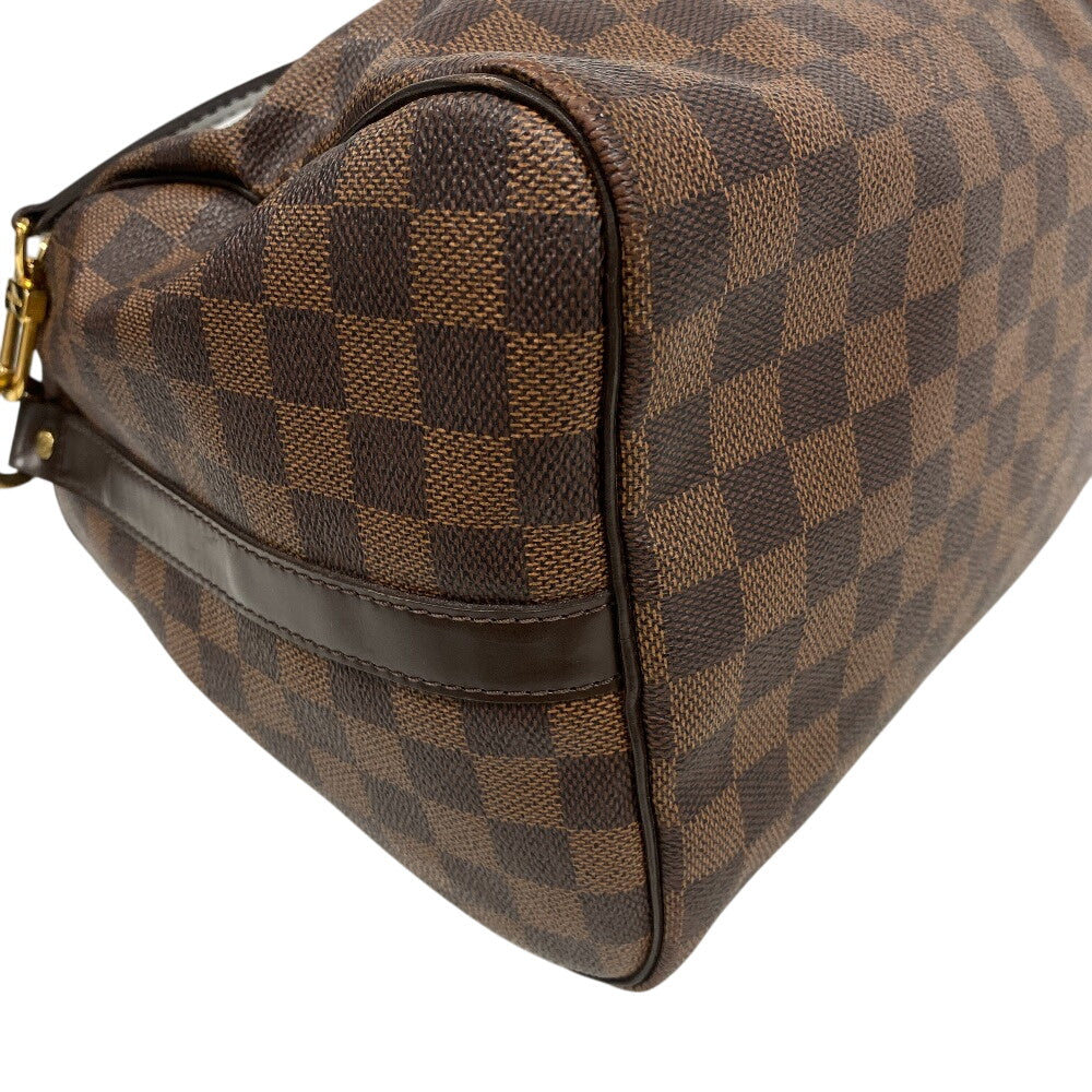 Louis Vuitton Boston Duffel N41182 Damier Speedy Leather Brown Mini Travel Bag