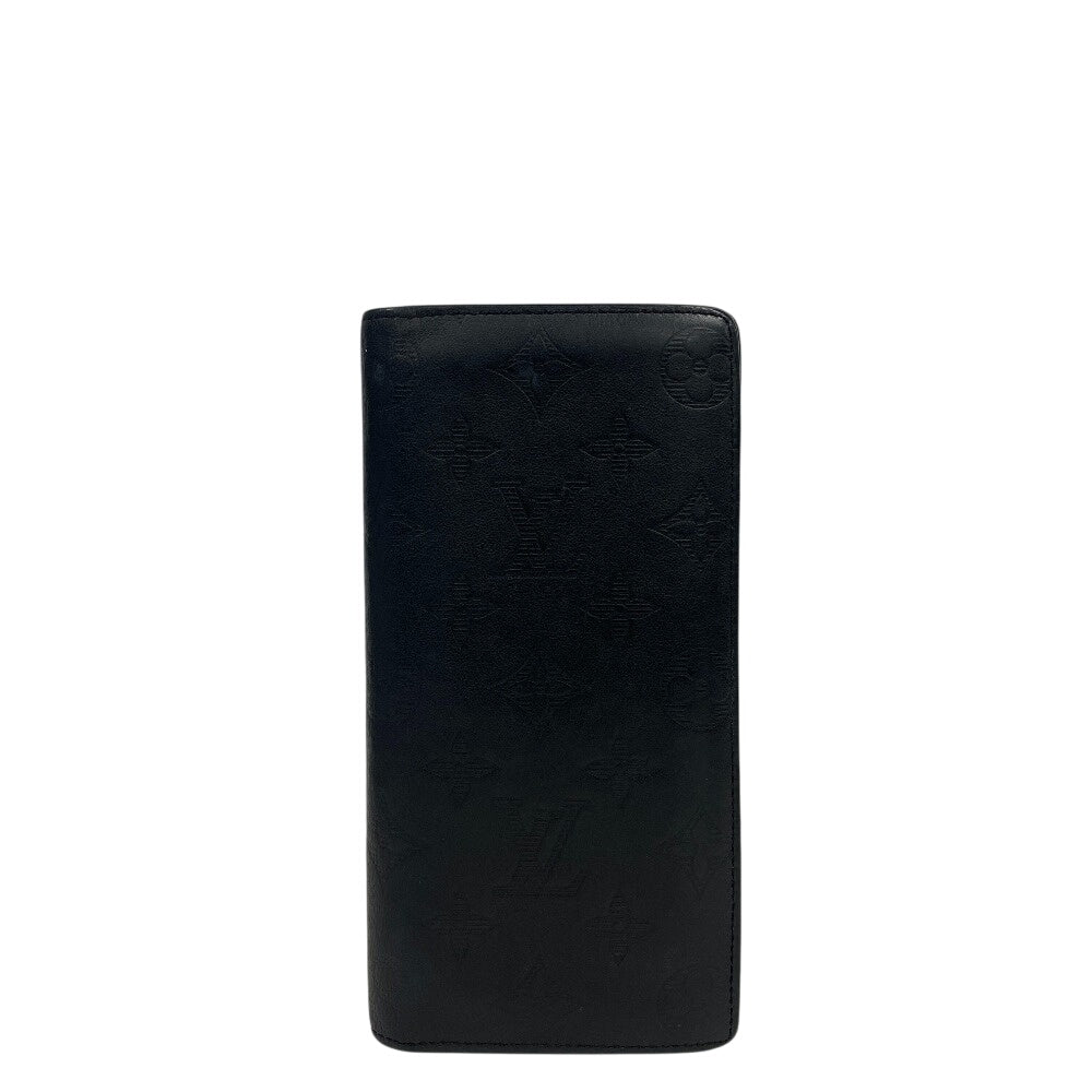 Louis Vuitton Long Purse M62900 shadow Portefeuille Monogram Leather Black Wallet Case
