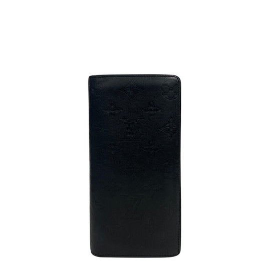 Louis Vuitton Long Purse M62900 shadow Portefeuille Monogram Leather Black Wallet Case