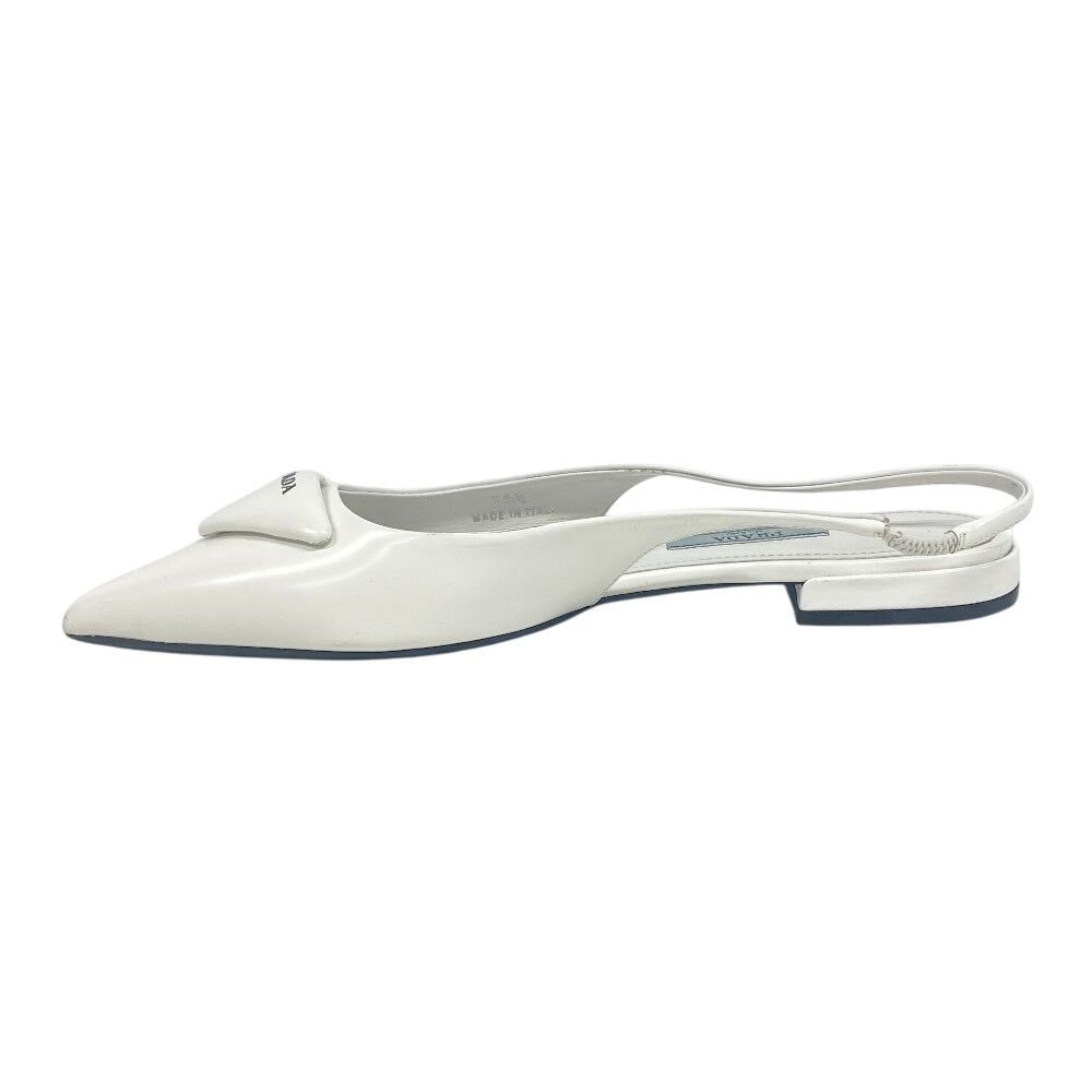 Pumps Ivory Triangle Women Handbag Leather Logo Shoes
