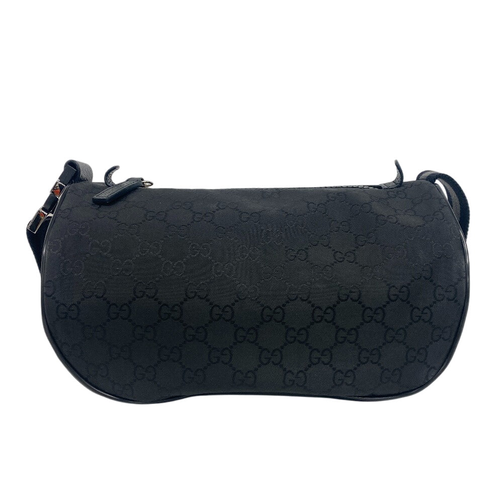 Gucci Sling GG Leather Nylon Black Travel Bag