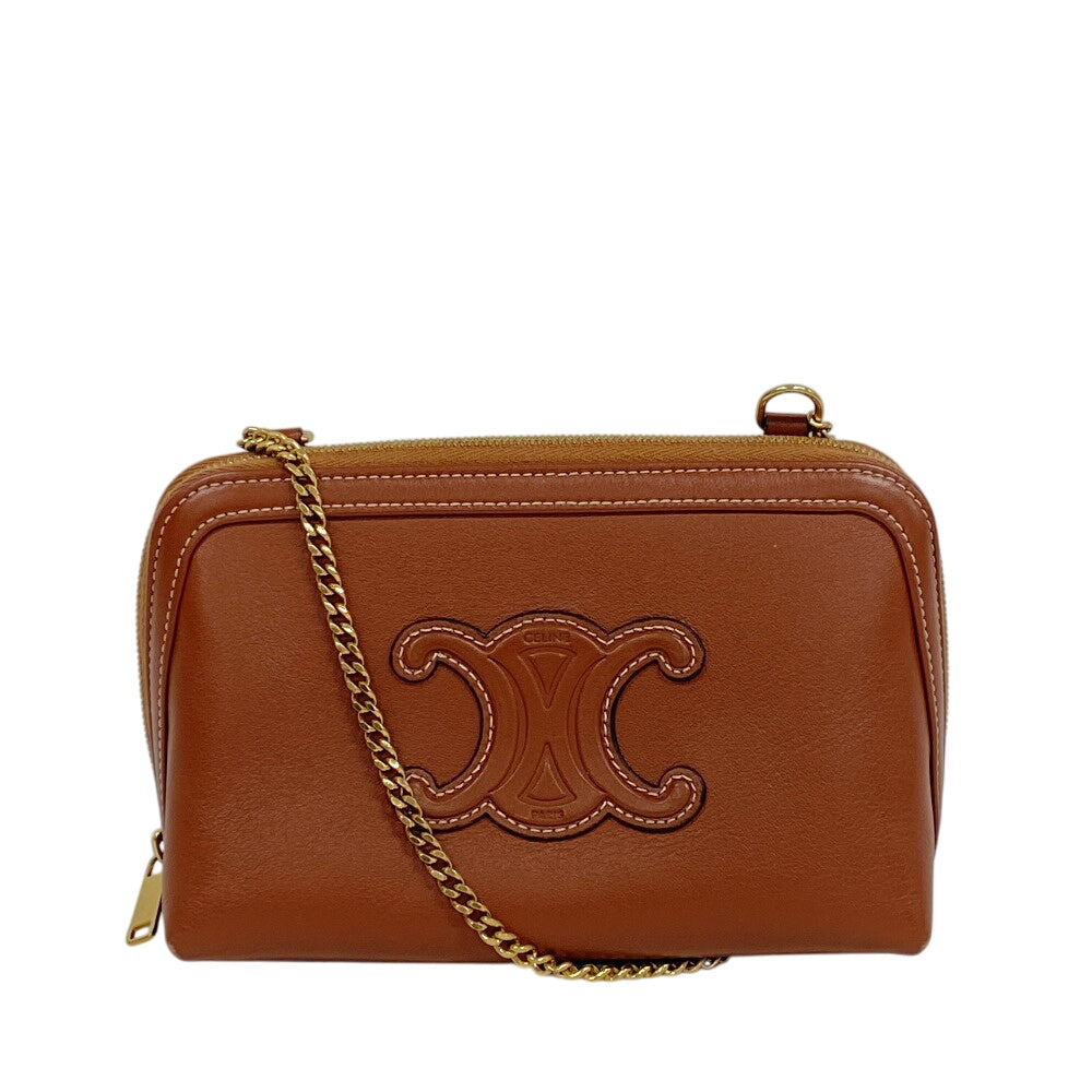 Shoulder Bag Triomphe Women Leather Brown