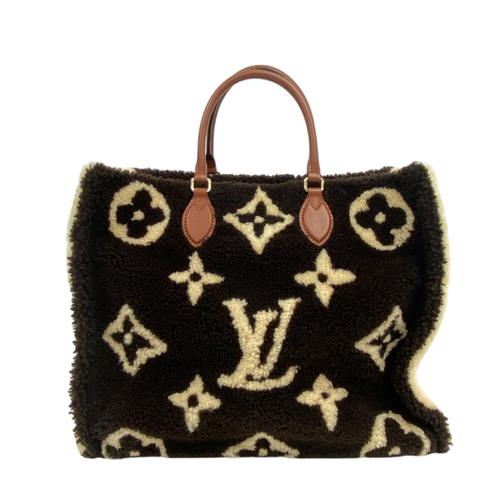 Louis Vuitton M55420 shearling teddy On- -go Monogram Leather Brown Handbag