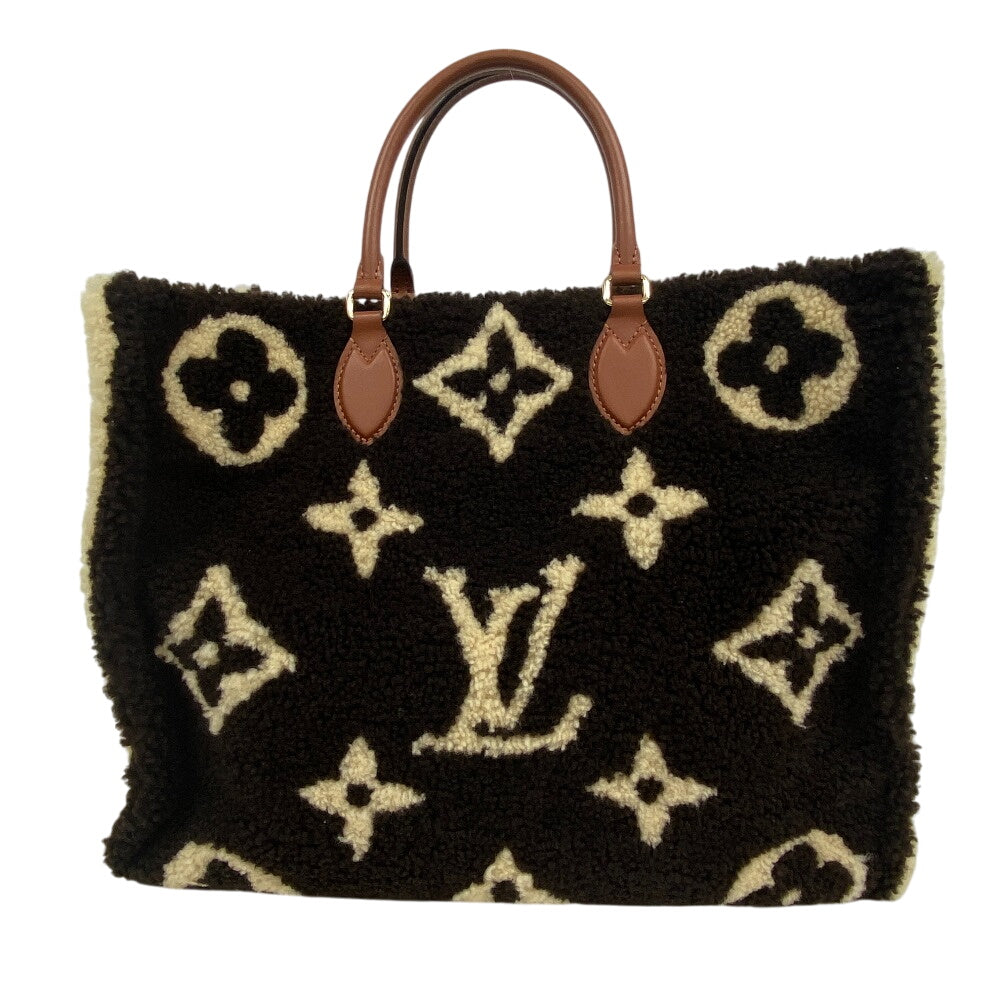 Louis Vuitton M55420 shearling teddy On- -go Monogram Leather Brown Handbag