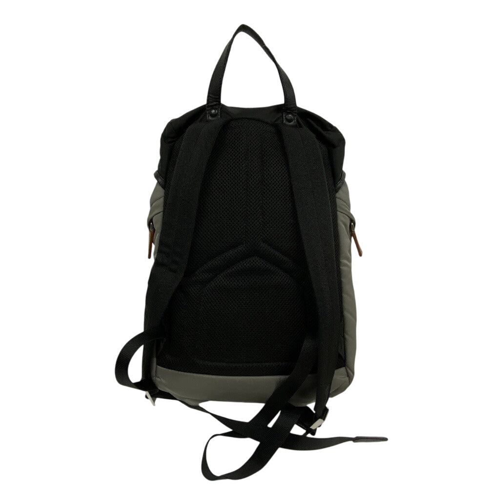 Backpack , Gray Test Handbag Leather Nylon