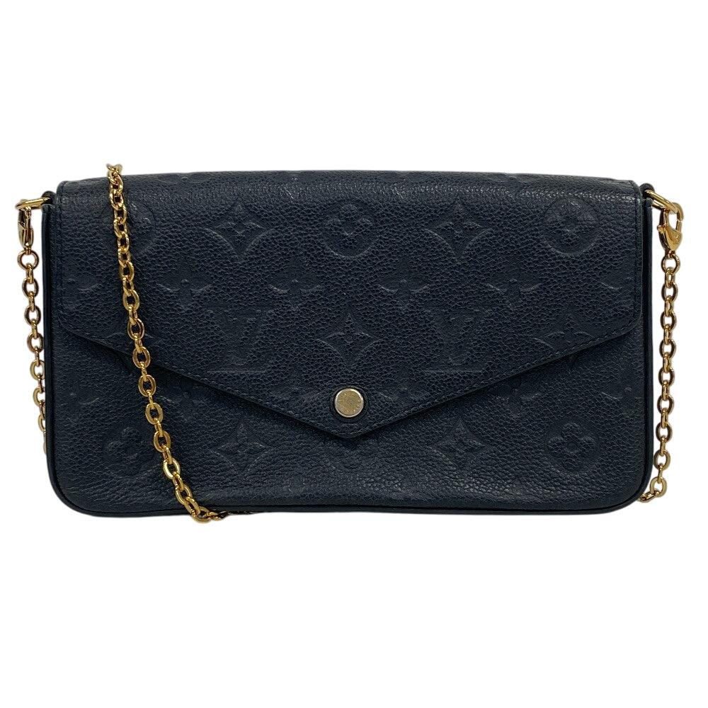 Louis Vuitton Pochette M82477 Noir Ann Platt Monogram Leather Clutch Bag