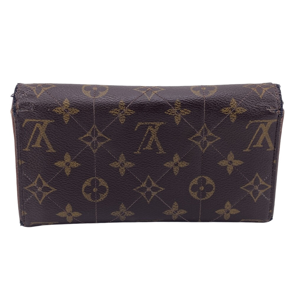 Louis Vuitton Long Purse M66556 Turn lock Monogram Brown Wallet Case