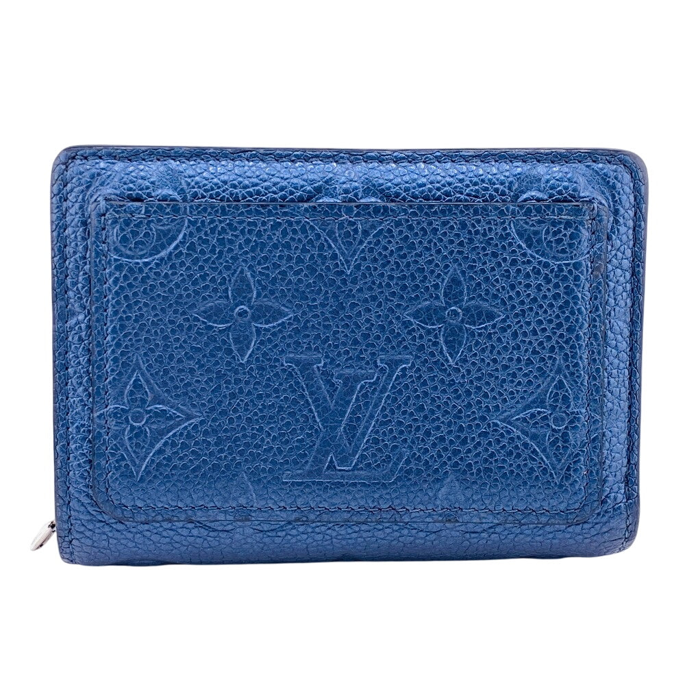 Louis Vuitton Bifold M82793 Portefeuille Ann Platt Monogram Leather Navy Wallet Case