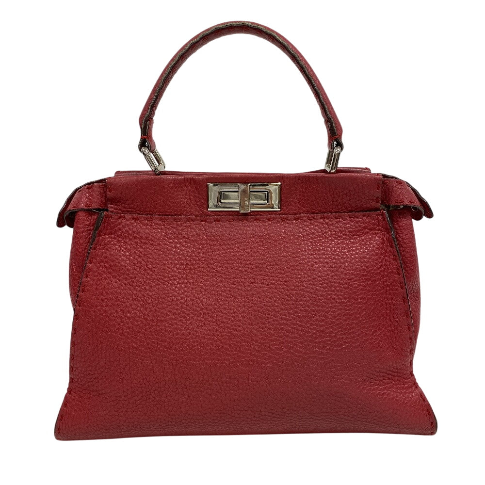 Fendi Handbag 8Bn226 Peekaboo Celeria Women Leather Red Travel Bag