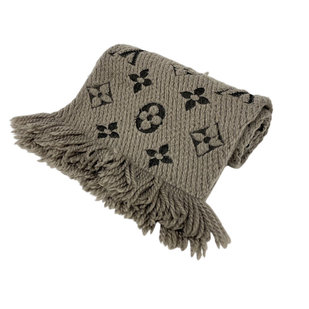 Louis Vuitton Scarf M72242 Silk Escalp mania Wool Gray Logo