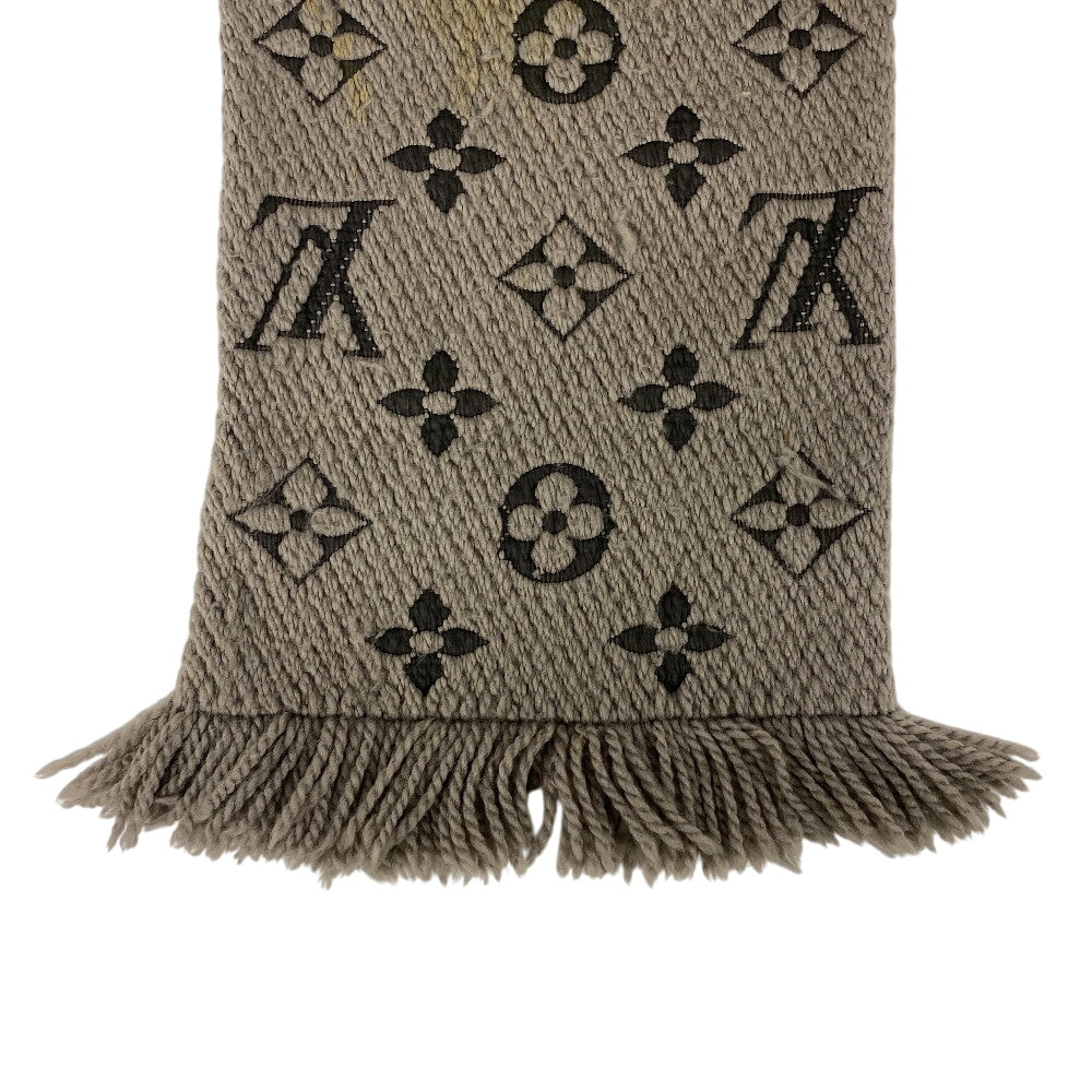 Louis Vuitton Scarf M72242 Silk Escalp mania Wool Gray Logo