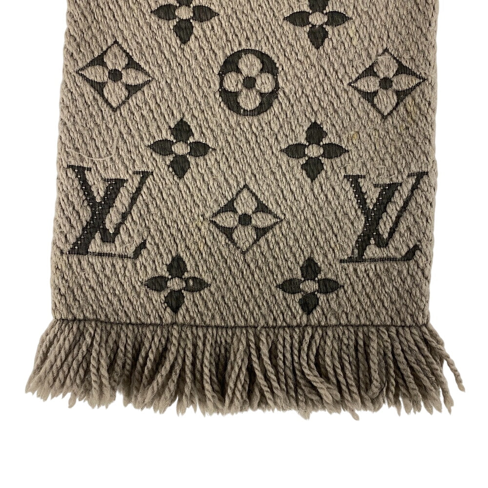 Louis Vuitton Scarf M72242 Silk Escalp mania Wool Gray Logo