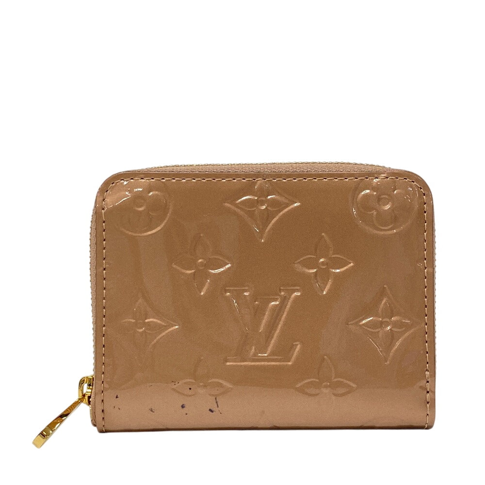 Louis Vuitton Coin M90601 Vernis Zip Around Monogram Beige Handbag
