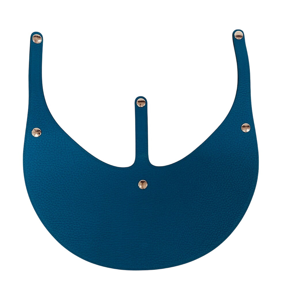 Sun Visor Reversible Women Handbag Leather Blue Travel Bag