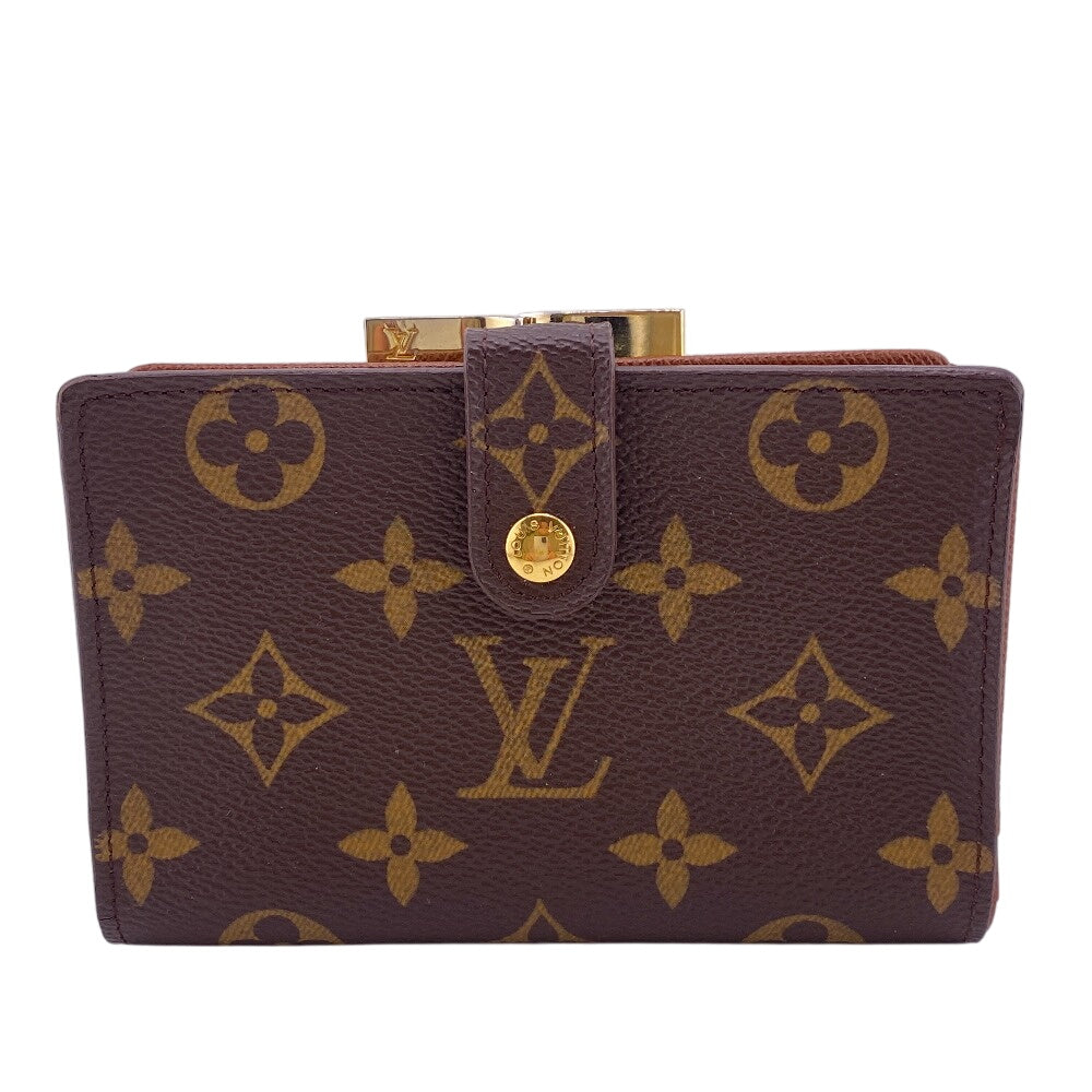 Louis Vuitton Bifold M61674 Purse Portefeuille Viennois Monogram Leather Brown Wallet Case