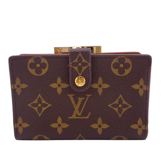 Louis Vuitton Bifold M61674 Purse Portefeuille Viennois Monogram Leather Brown Wallet Case