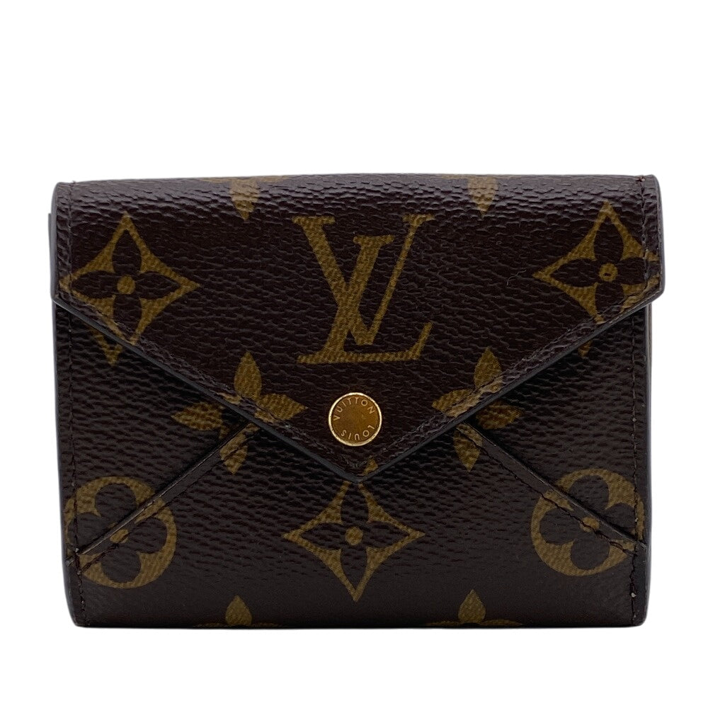 Louis Vuitton Tri-fold M81667 Portefeuille Celest Monogram Leather Brown Wallet Case