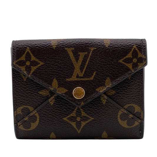 Louis Vuitton Tri-fold M81667 Portefeuille Celest Monogram Leather Brown Wallet Case