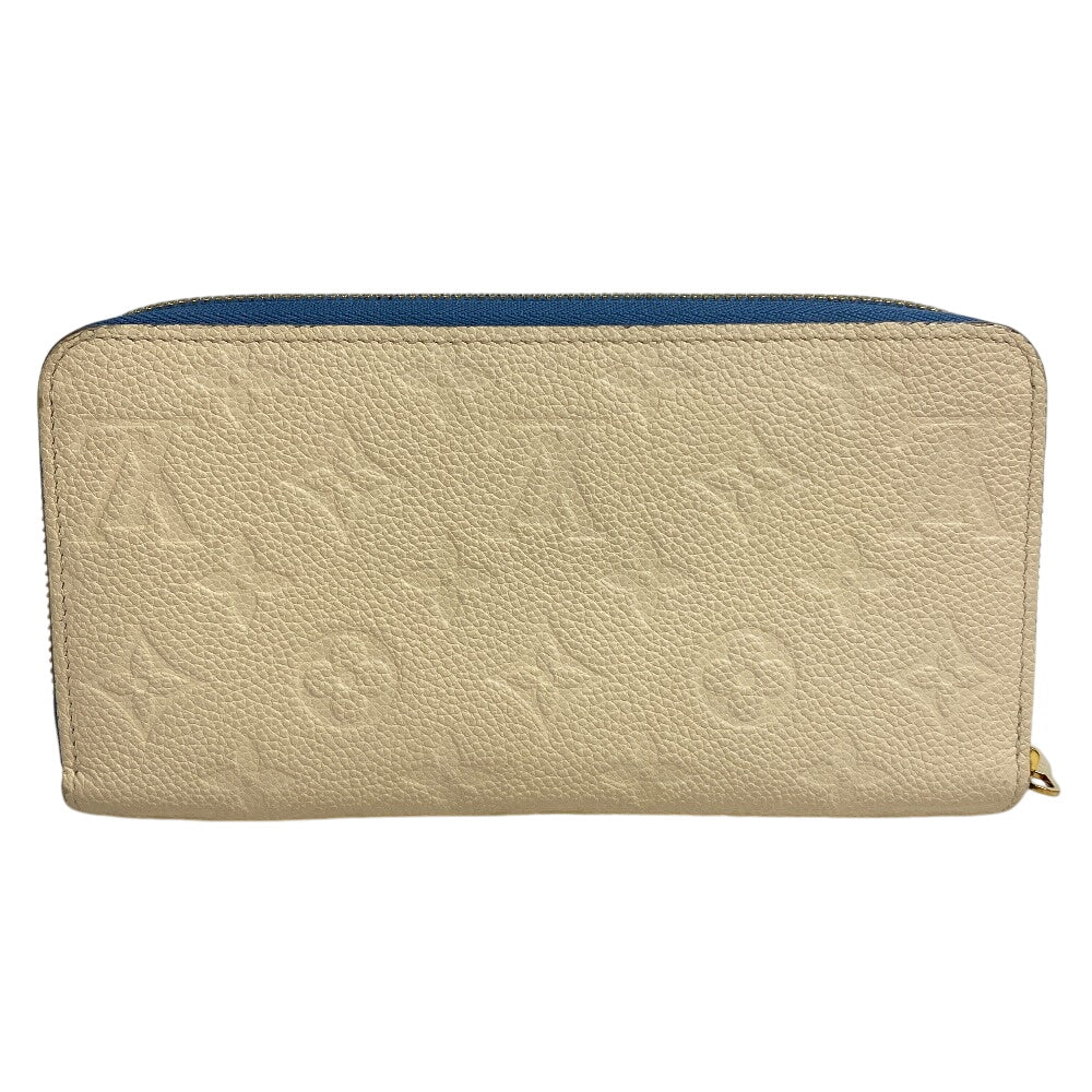Louis Vuitton Long Purse M63925 Ivory Zip Monogram Leather Wallet Case