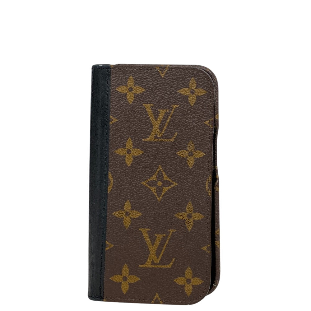 Louis Vuitton iPhone M82891 iPhone15Pro Folio Monogram Leather Brown Handbag