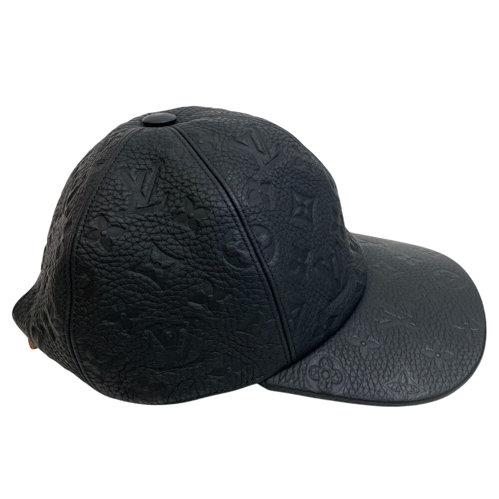 Louis Vuitton Newsboy Monogram Leather Black Hat