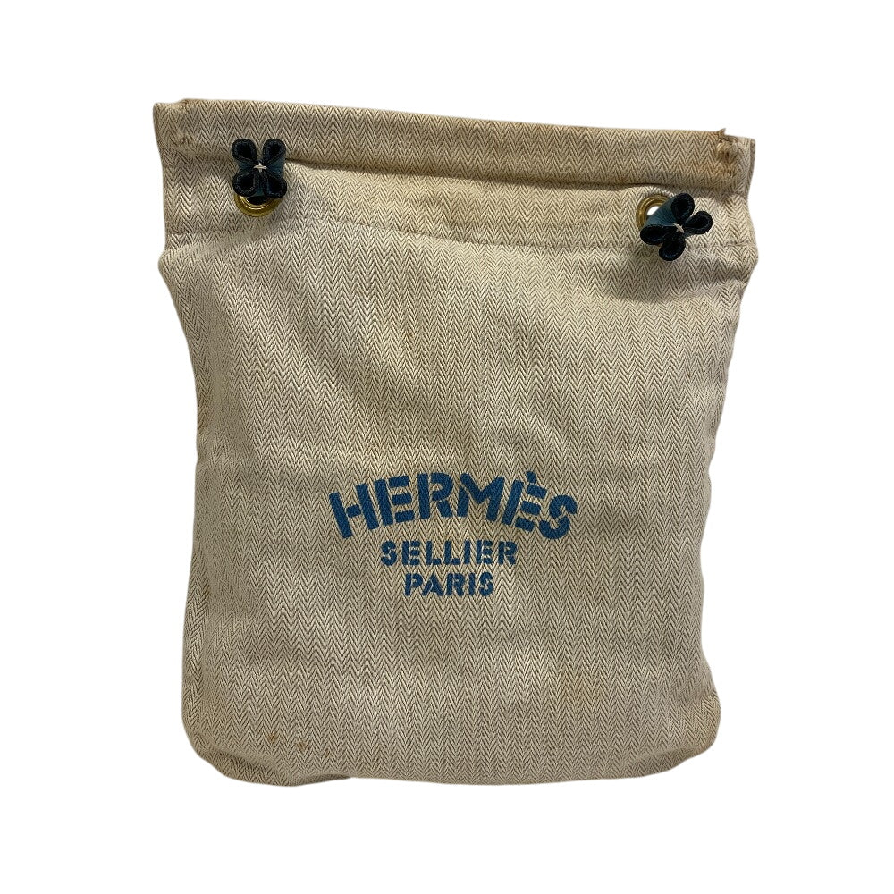 Hermes Shoulder Bag Towar Aline Pm Women Leather Canvas Blue