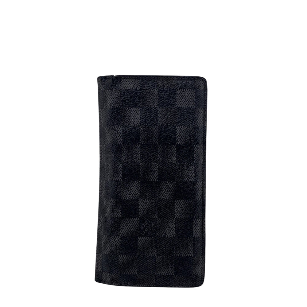 Louis Vuitton Long Purse N62665 Damier Grafitte Black Wallet Case