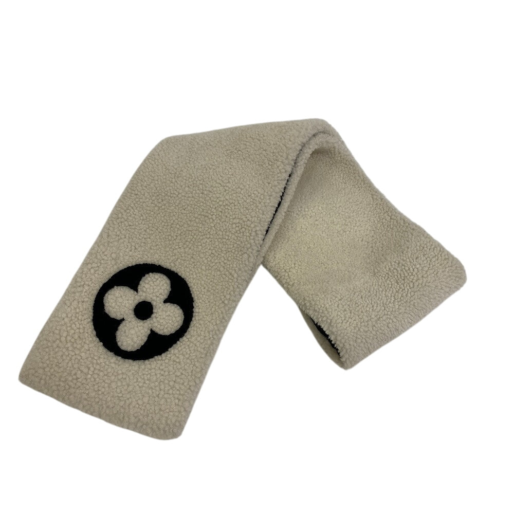 Louis Vuitton Scarf M77054 shearing Echarpe Shirring Monogram White