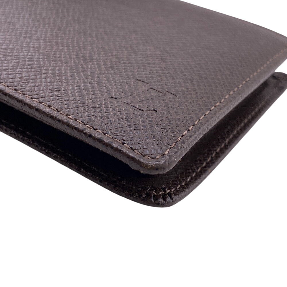 Louis Vuitton Bifold M30428 Taiga Porte Brown Wallet Case