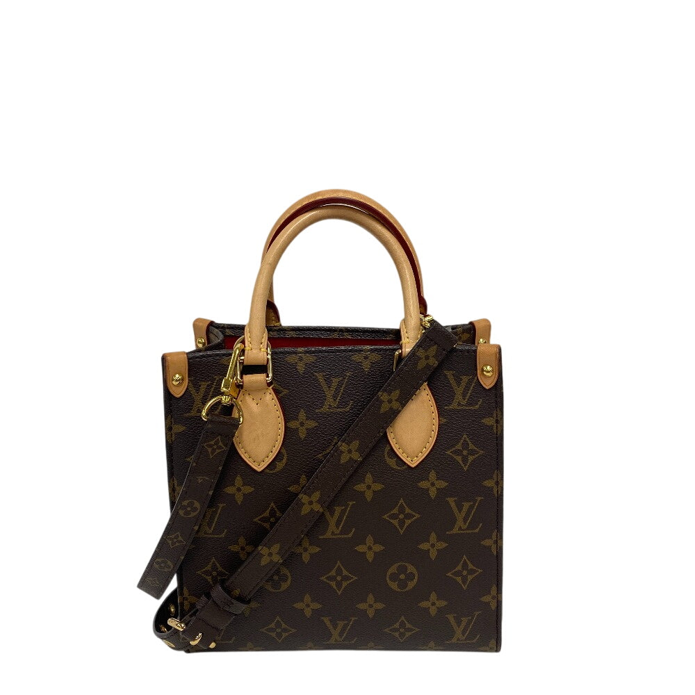 Louis Vuitton M45847 2way Sac PlatBB Monogram Leather Brown Shoulder Bag